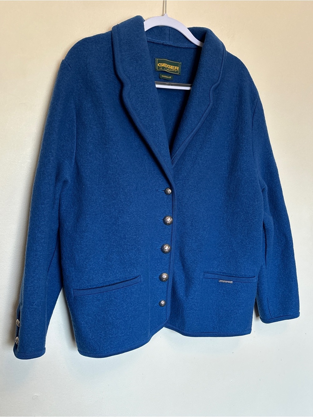 Vintage Geiger 100% Boiled Wool Jacket Sz 46 Gorpcore Old Money Preppy Austria